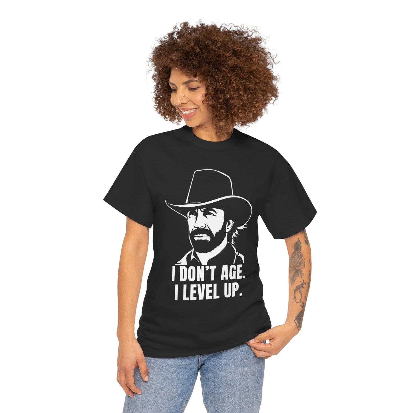 I Don’t Age. I Level Up. – Chuck Norris Legend Tribute Shirt