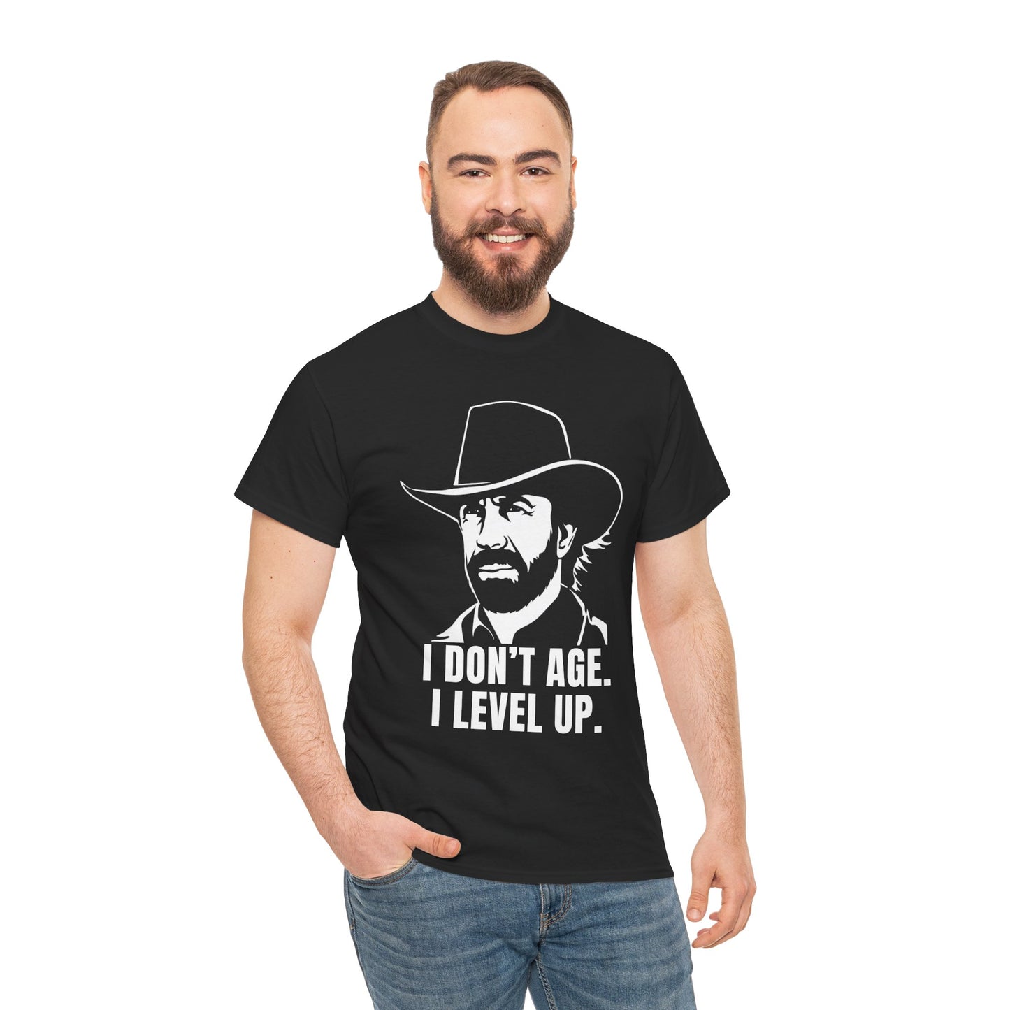 I Don’t Age. I Level Up. – Chuck Norris Legend Tribute Shirt